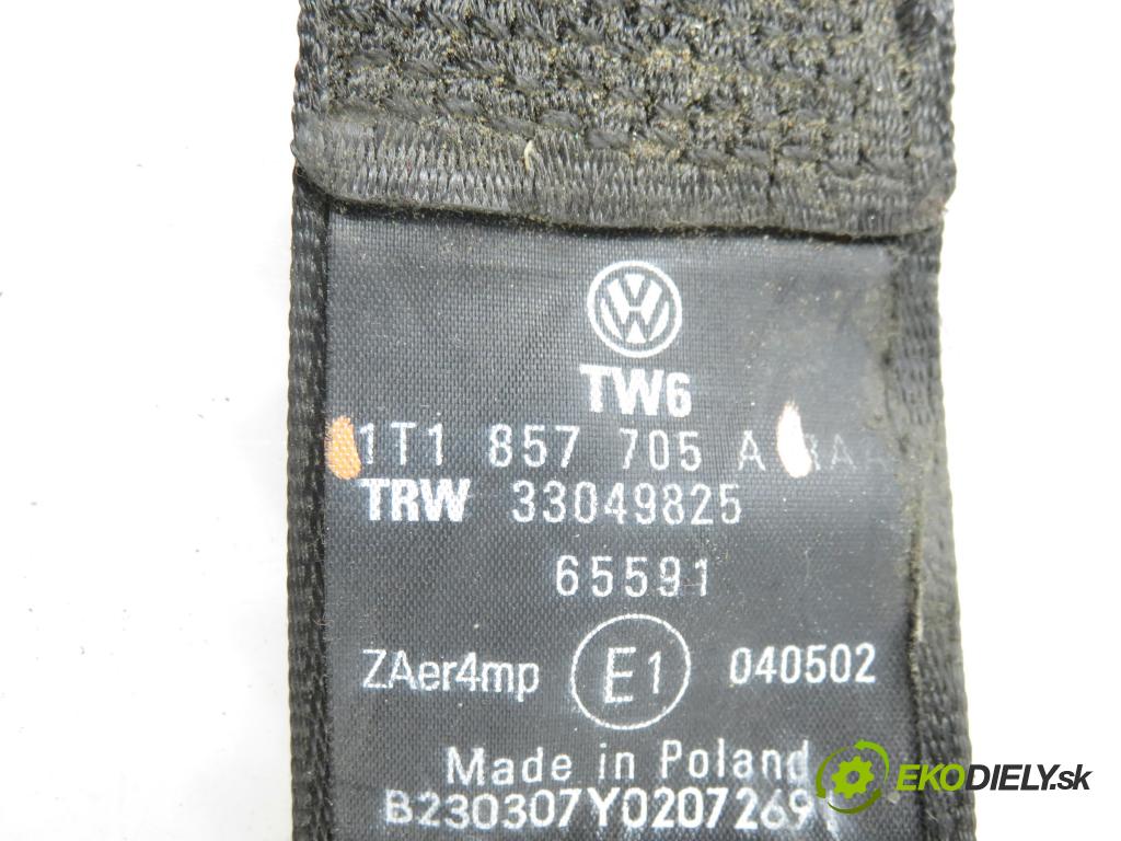 VW TOURAN (1T1, 1T2) MINIVAN 2008 125,00 2.0 TDI - BMN 1968,00 Držiak bezpečnostný LP 1T1857705A