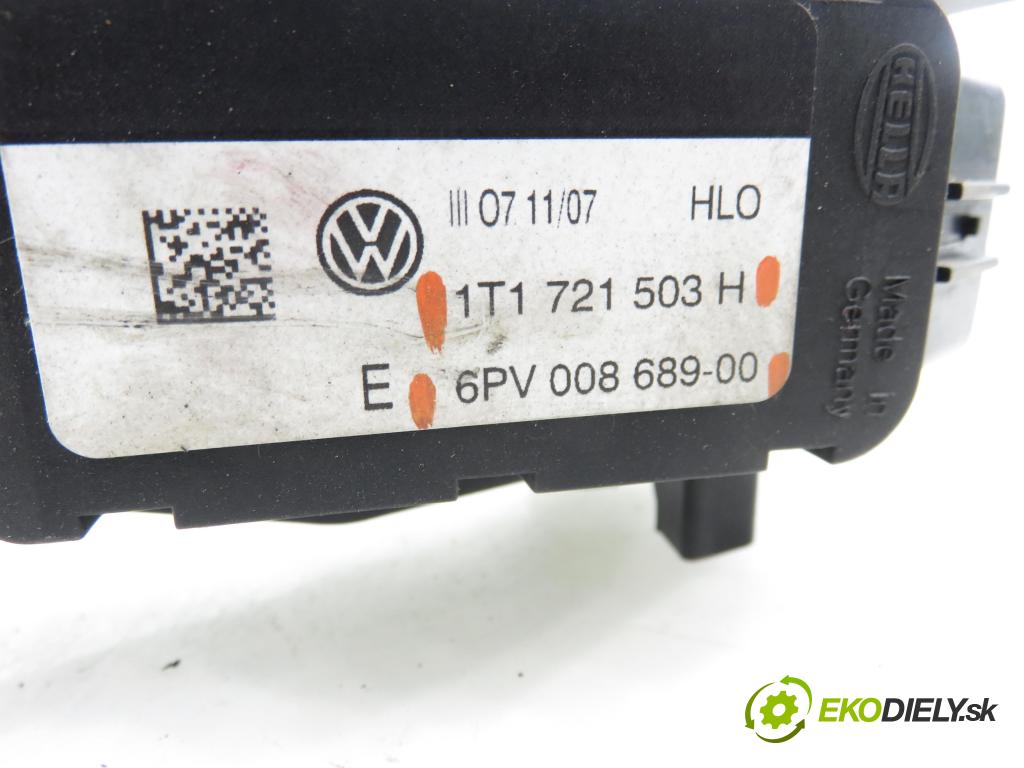 VW TOURAN (1T1, 1T2) MINIVAN 2008 125,00 2.0 TDI - BMN 1968,00 Potenciometer plynu 1T1721503H ; 6PV00868900 (Potenciometer plynového pedálu)