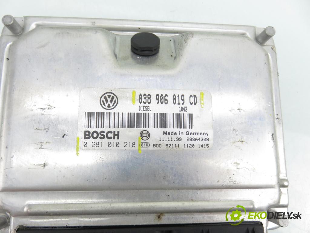 VW PASSAT B5 Variant (3B5) KOMBI 1999 85,00 1.9 TDI - AJM 1896,00 Riadiaca jednotka Motor 038906019CD ; 0281010218