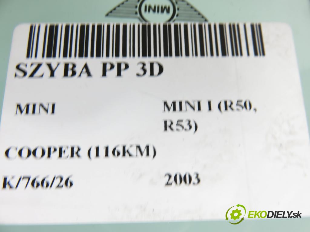 MINI MINI I (R50, R53) HB 2003 85,00 COOPER (116KM) 1598,00 Okno PP 3D