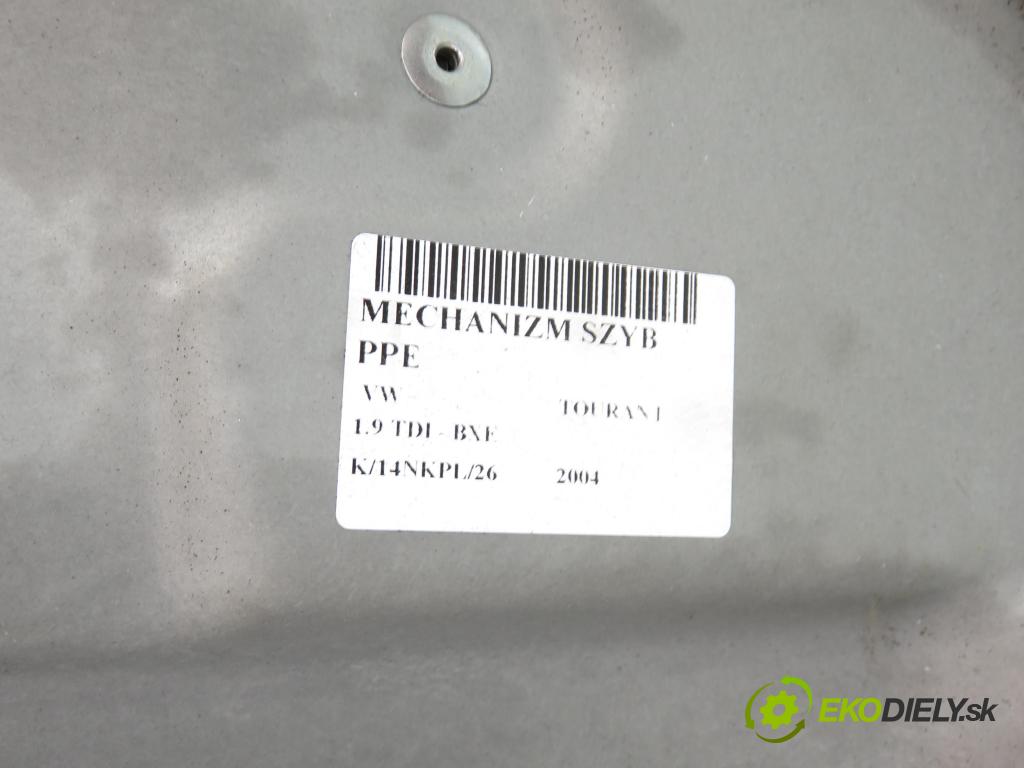 VW TOURAN (1T1, 1T2) MINIVAN 2004 77,00 1.9 TDI - BXE 1896,00 Mechanizmus okien 1T1837730AE ; 1K0959792C ; 1T0959702