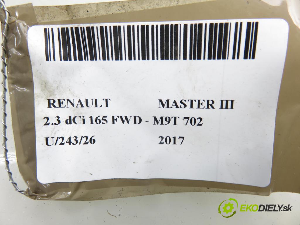 RENAULT MASTER III Platforma / podwozie (EV, HV, UV) KABINA/PLATFORMA 2017 120,00 2.3 dCi 165 FWD - M9T 702 2298,00 Nádržka KAPALINA: FAP 172A22038R ; 172A21178R ; 172A28000R