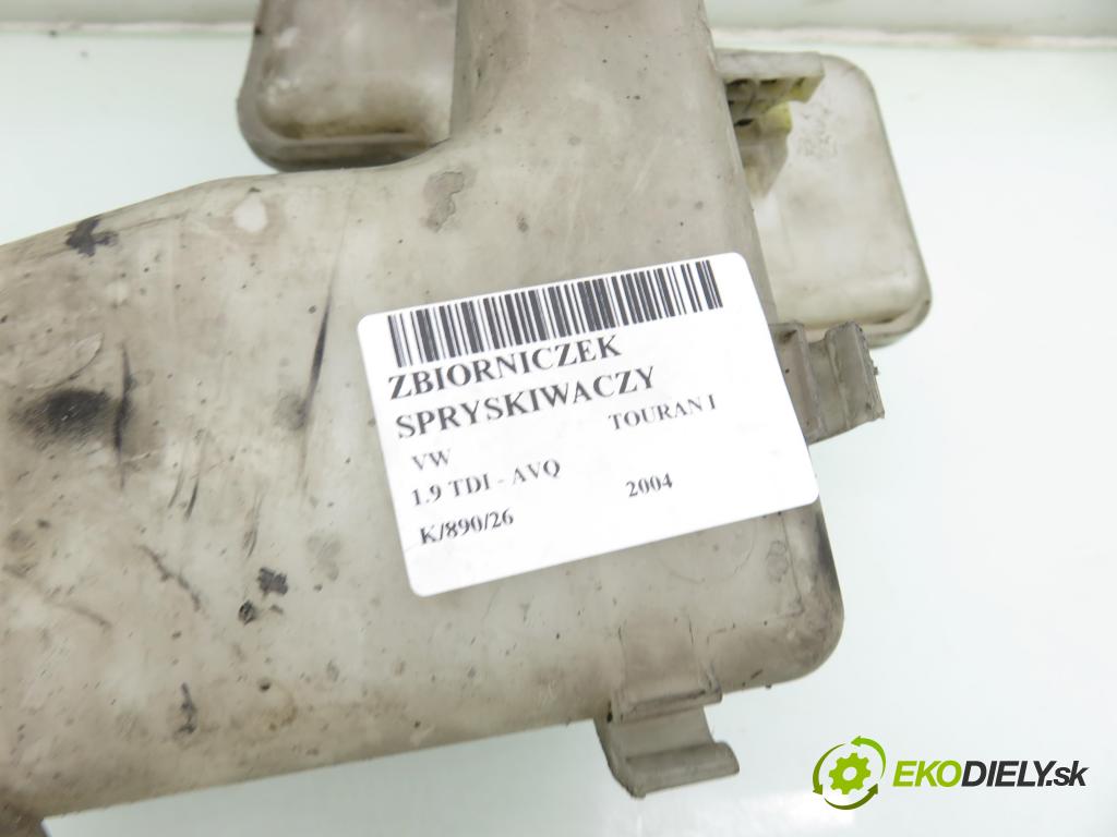 VW TOURAN (1T1, 1T2) MINIVAN 2004 74,00 1.9 TDI PD 100 - AVQ 1896,00 Nádržka ostrekovačov 1T0955453C ; 1T0955453D ; 1T0955453E (Kľučka dverí ostatné)