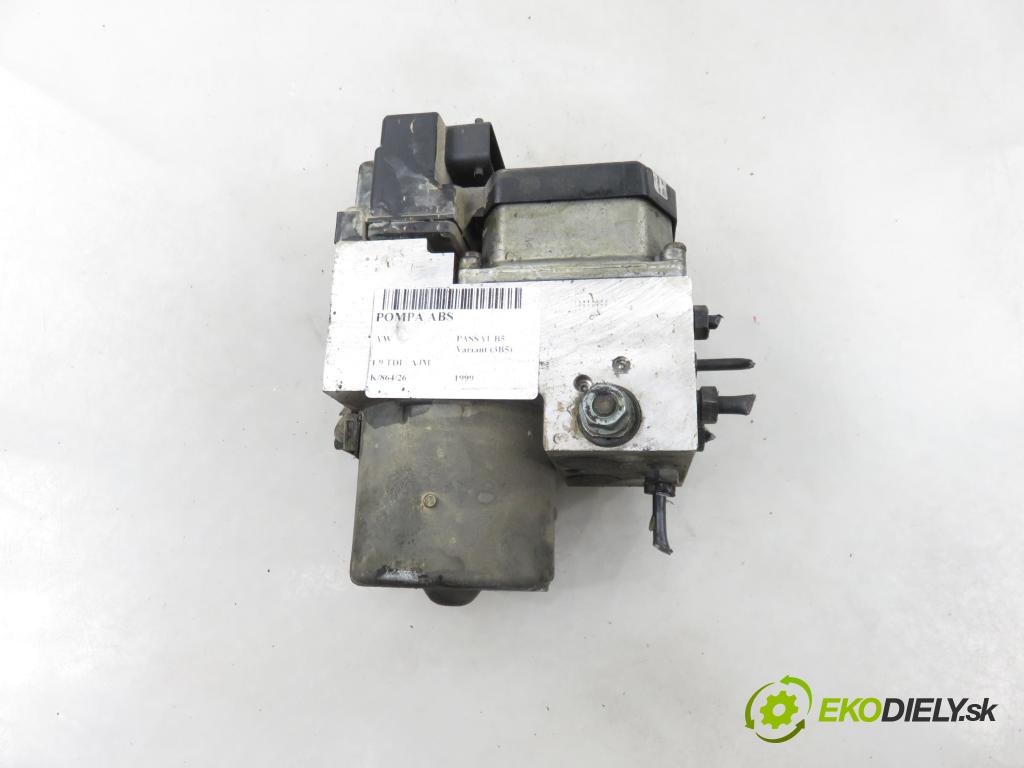 VW PASSAT B5 Variant (3B5) KOMBI 1999 85,00 1.9 TDI - AJM 1896,00 Pumpa ABS 8E0614111AH ; 0265220525 (Pumpa ABS)