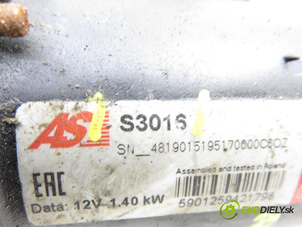 CITROEN C3 I (FC_) HB 2006 50,00 1.4 HDi - 8HZ (DV4TD) 1398,00 Štartér S3016 (Štartér)