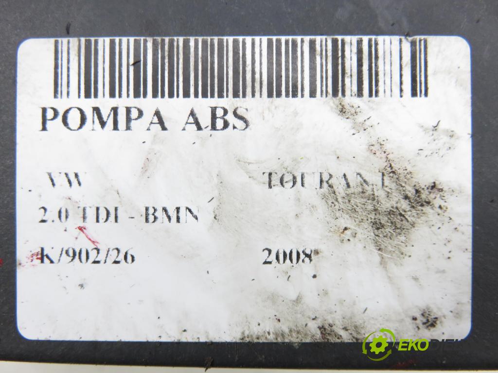 VW TOURAN (1T1, 1T2) MINIVAN 2008 125,00 2.0 TDI - BMN 1968,00 Pumpa ABS 10096003623 ; 1K0614517AC ; 10020602224 (Pumpa ABS)