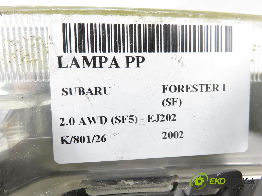 SUBARU FORESTER (SF_) KOMBI 2002 90,00 2.0 AWD (SF5) - EJ202 1994,00 Svetlo PP