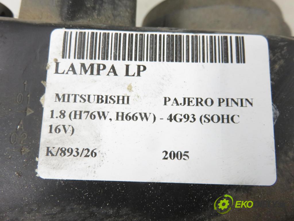 MITSUBISHI PAJERO PININ (H6_W, H7_W) TERENOWY 2005 84,00 1.8 (H76W, H66W) - 4G93 (SOHC 16V) 1834,00 Svetlo LP