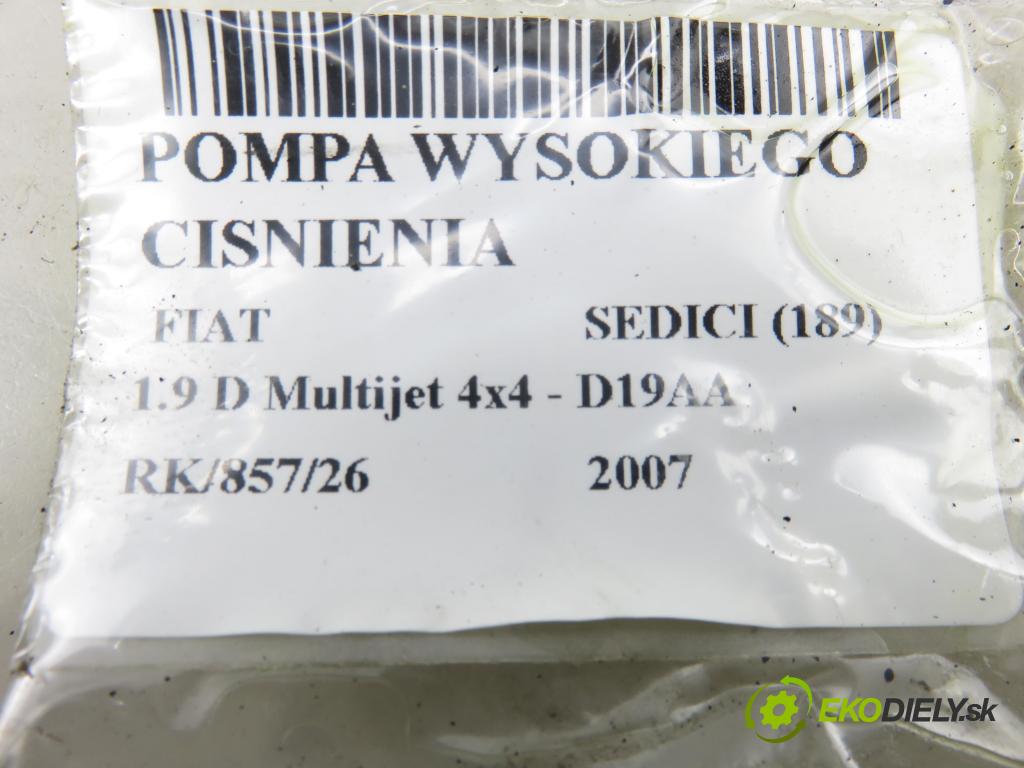 FIAT SEDICI (189_) CROSSOVER 2007 88,00 1.9 D Multijet 4x4 - D19AA 1910,00 Pumpa vysokého tlaku 0055206679 ; 0445010156 ; 0928400680