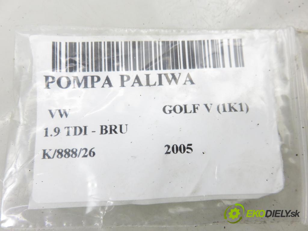 VW GOLF V (1K1) HB 2005 66,00 1.9 TDI PD 90 - BRU 1896,00 Pumpa paliva 1K0919050D