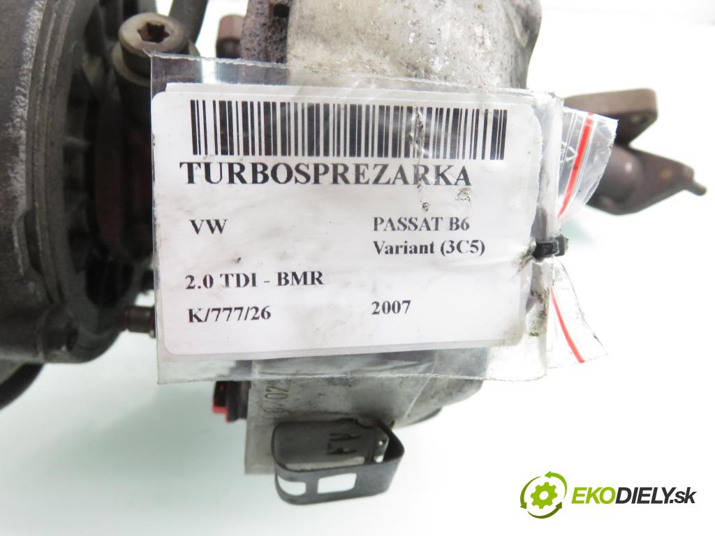 VW PASSAT B6 Variant (3C5) KOMBI 2007 125,00 2.0 TDI - BMR 1968,00 Turbodúchadlo 03G253014K (Turbodúchadlo (kompletné))