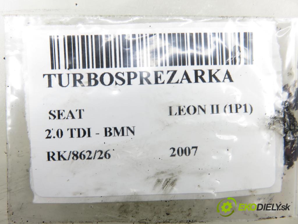 SEAT LEON (1P1) HB 2007 125,00 2.0 TDI - BMN 1968,00 Turbodúchadlo 03G253014K (Turbodúchadlo (kompletné))