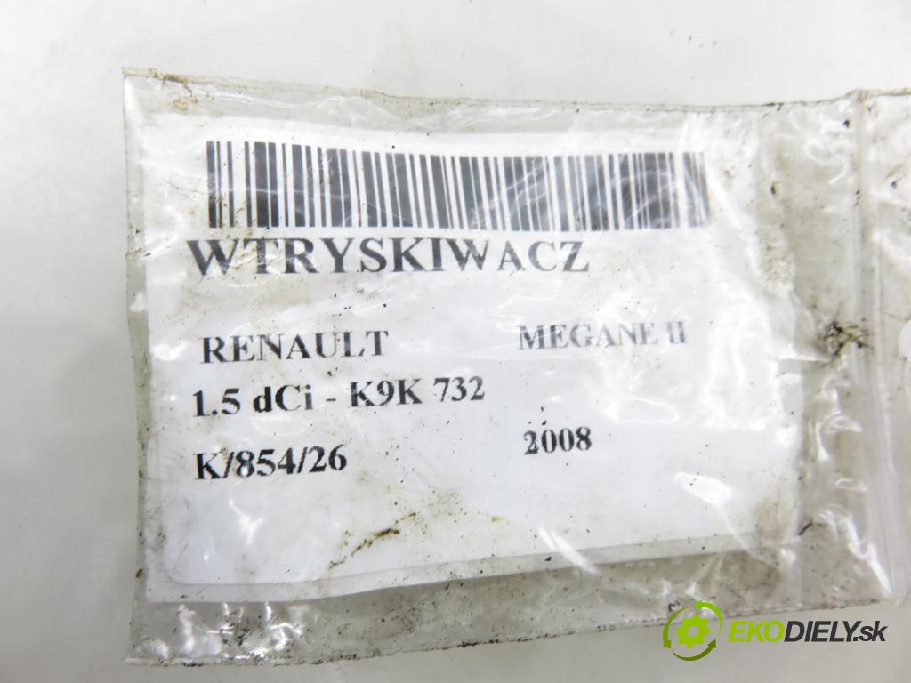 RENAULT MEGANE II (BM0/1_, CM0/1_) HB 2008 78,00 1.5 dCi - K9K 732 1461,00 vstřikovač 8200842205 ; 8200294788 (Vstřikovač paliva)