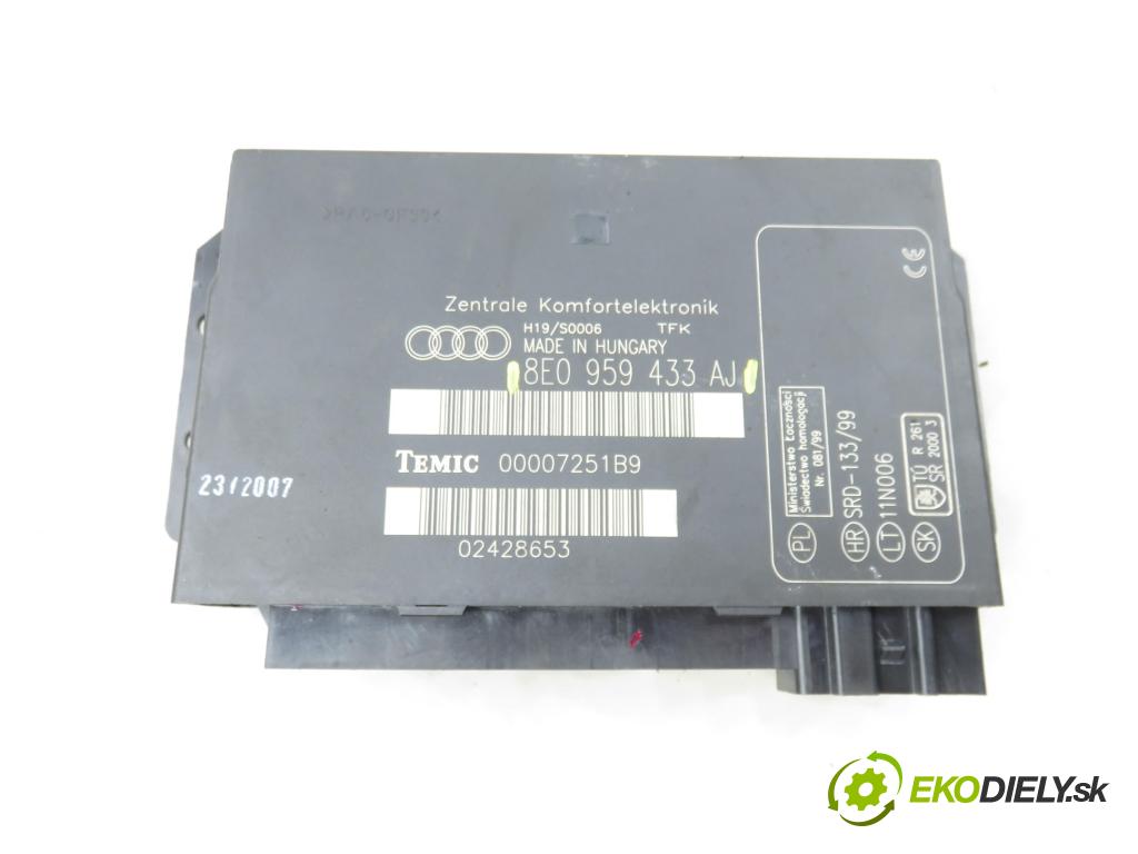 AUDI A4 (8E2, B6) SEDAN 2001 96,00 1.9 TDI PD 130 - AWX 1896,00 MODUL komfortu 8E0959433AJ