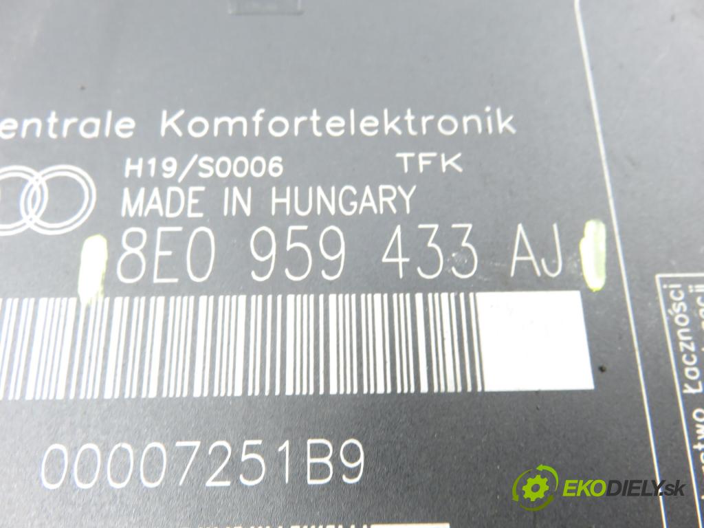 AUDI A4 (8E2, B6) SEDAN 2001 96,00 1.9 TDI PD 130 - AWX 1896,00 MODUL komfortu 8E0959433AJ