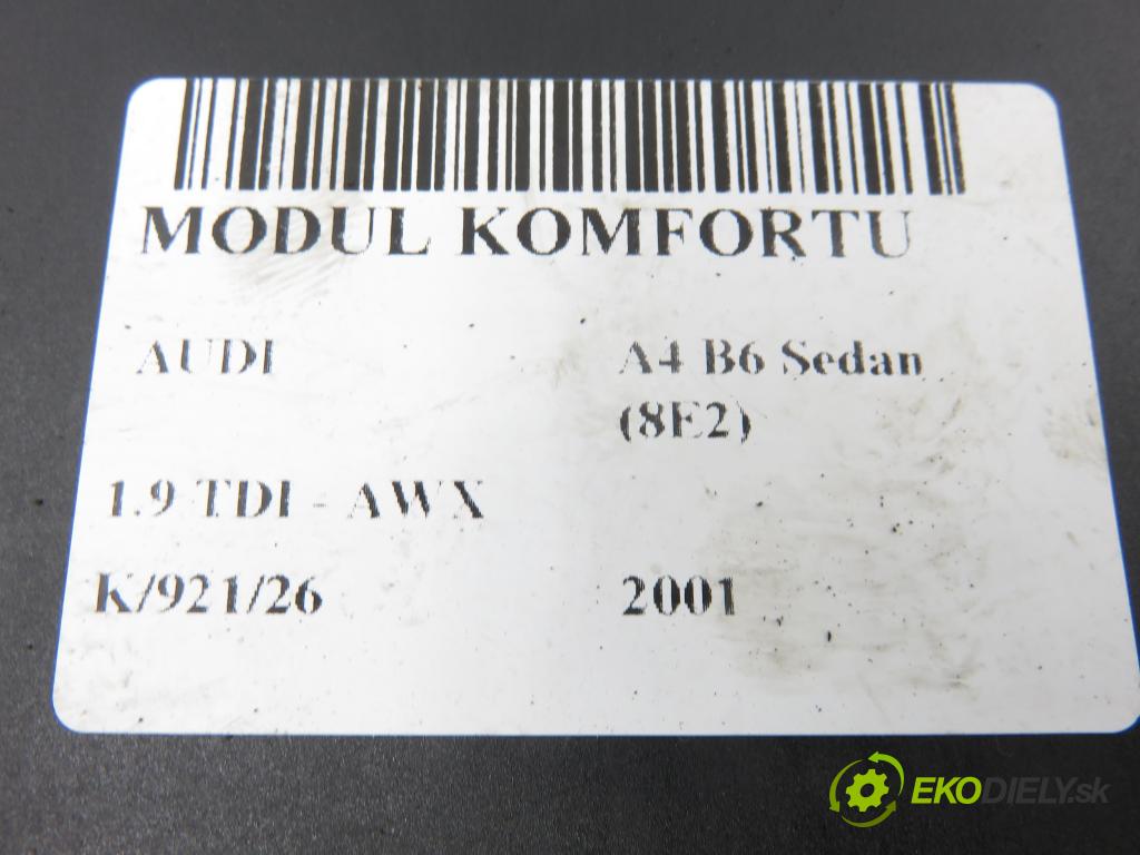 AUDI A4 (8E2, B6) SEDAN 2001 96,00 1.9 TDI PD 130 - AWX 1896,00 MODUL komfortu 8E0959433AJ