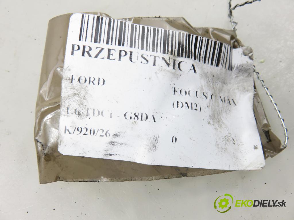 FORD FOCUS C-MAX (DM2) MINIVAN 2007 80,00 1.6 TDCi 109 - G8DA 1560,00 Škrtiaca klapka 25344296 ; 9643836980 (Škrtiaca klapka)