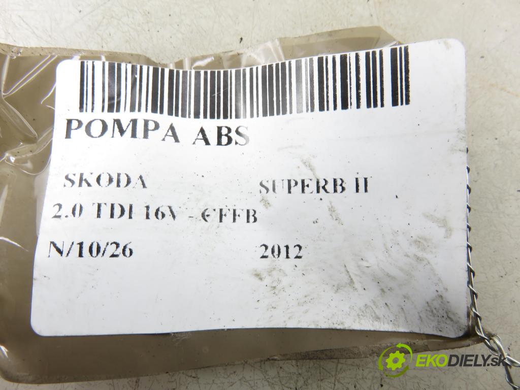 SKODA SUPERB II kombi (3T5) KOMBI 2012 103,00 2.0 TDI 16V - CFFB 1968,00 Pumpa ABS 10096103643 ; 10061939551 ; 1K0907379BL (Pumpa ABS)