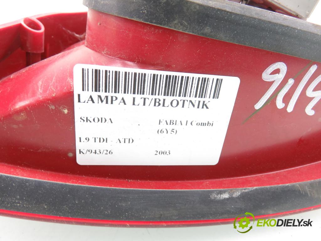 SKODA FABIA I Combi (6Y5) KOMBI 2003 74,00 1.9 TDI - ATD 1896,00 Svetlo ľavé zadné