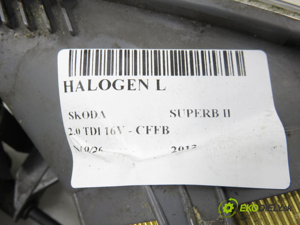 SKODA SUPERB II kombi (3T5) KOMBI 2012 103,00 2.0 TDI 16V - CFFB 1968,00 Hmlové svetlo, hmlovka L 3T0941699A