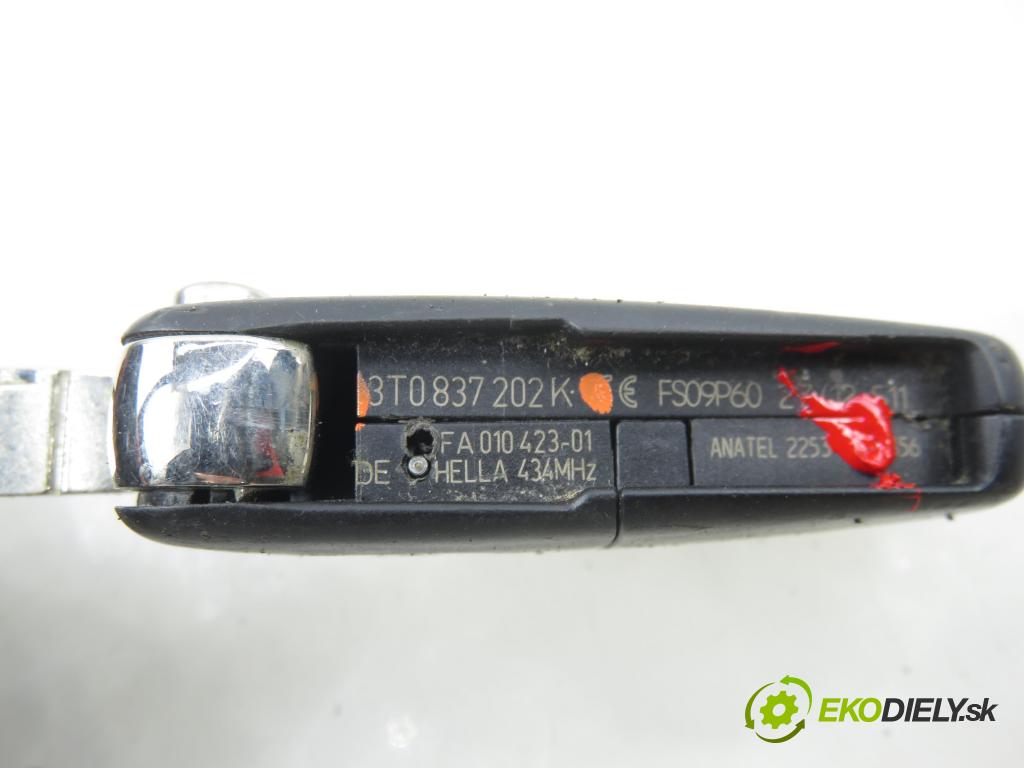 SKODA SUPERB II kombi (3T5) KOMBI 2012 103,00 2.0 TDI 16V - CFFB 1968,00 DÁLKOVÝ: / kľúč 3T0837202K