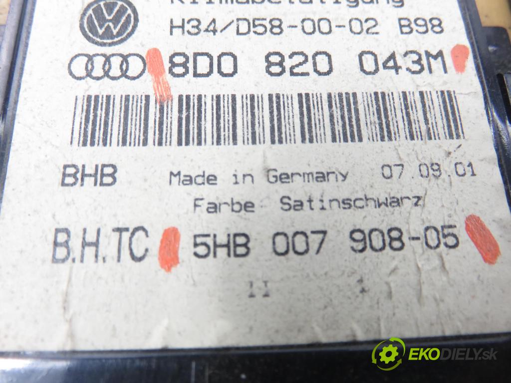 AUDI A4 Avant (8D5, B5) KOMBI 2001 85,00 1.9 TDI - AJM 1896,00 Panel kúrenia KLIMATRONIK 8D0820043M ; 5HB00790805