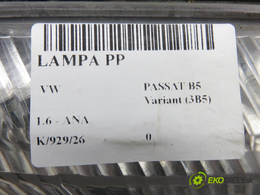 VW PASSAT B5 Variant (3B5) KOMBI 1997 74,00 1.6 - ADP 1595,00 Svetlo PP