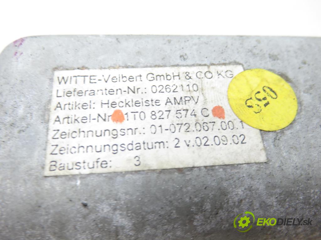 VW TOURAN (1T1, 1T2) MINIVAN 2003 74,00 1.9 TDI PD 100 - AVQ 1896,00 Zadné čelo dverí kufor 1T0827574C