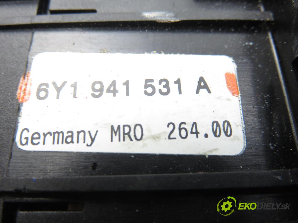 SKODA FABIA I Combi (6Y5) KOMBI 2003 74,00 1.9 TDI - ATD 1896,00 prepínač svetlá 6Y1941531A