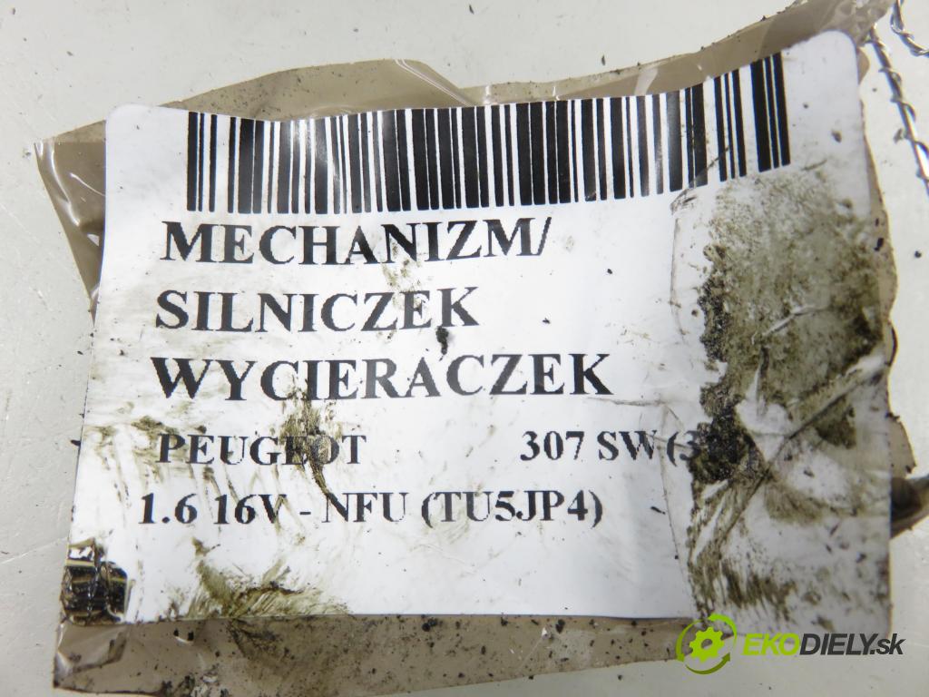 PEUGEOT 307 SW (3H) KOMBI 2002 81,00 1.6 16V - NFU (TU5JP4) 1587,00 MECHANISMUS/ motorek stěračů 404638