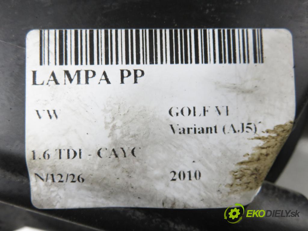 VW GOLF VI Variant (AJ5) KOMBI 2010 77,00 1.6 TDI - CAYC 1598,00 Svetlo PP 5K1941006S