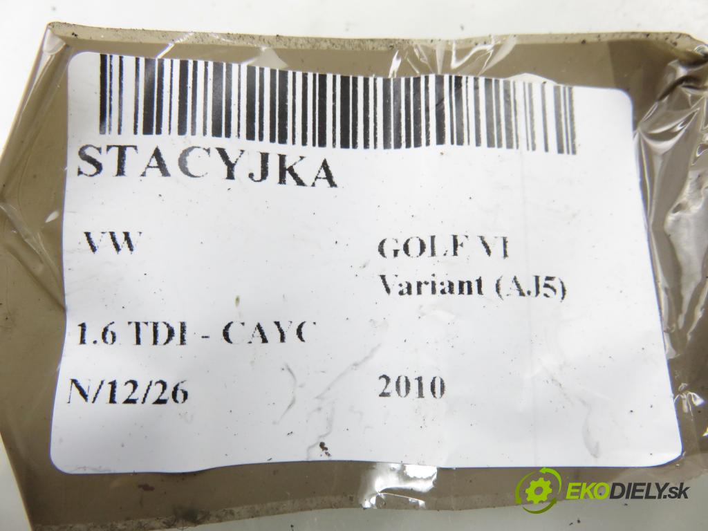 VW GOLF VI Variant (AJ5) KOMBI 2010 77,00 1.6 TDI - CAYC 1598,00 spinačka 1K0905851B (Spínacia skrinka)