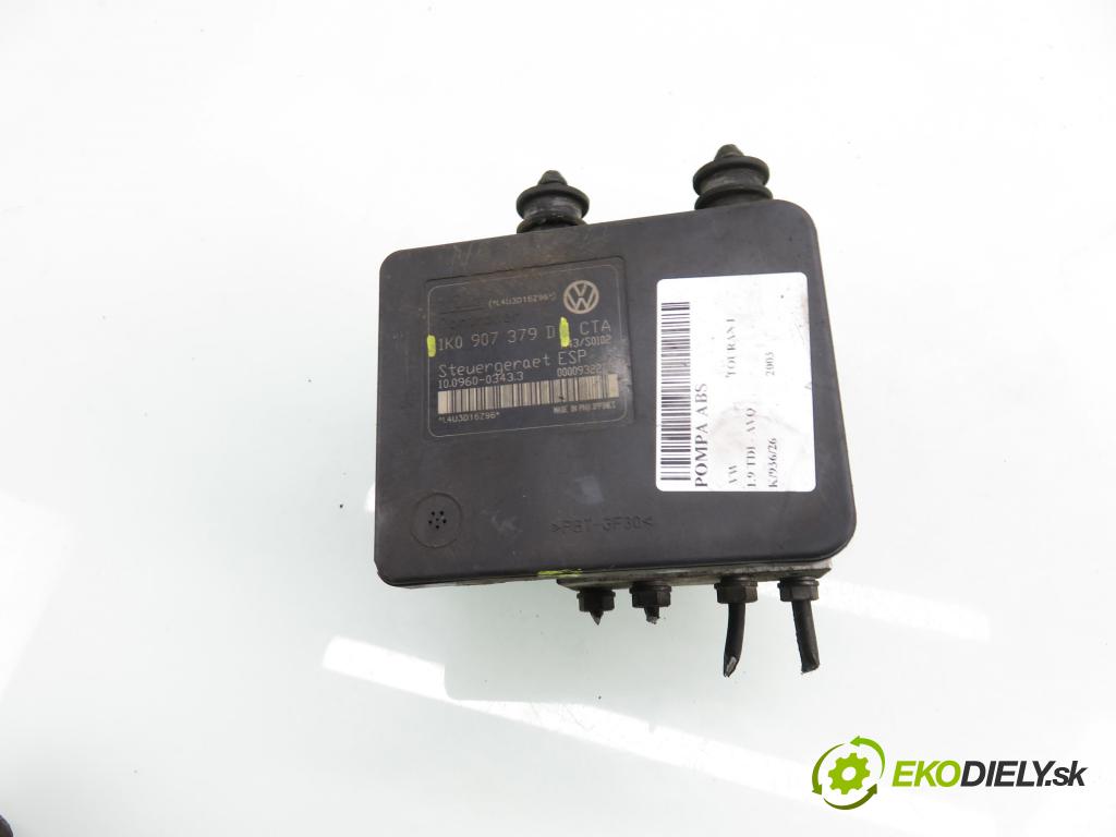 VW TOURAN (1T1, 1T2) MINIVAN 2003 74,00 1.9 TDI - AVQ 1896,00 Pumpa ABS 1K0907379D ; 1K0614517B ; 02060040 (Pumpa ABS)