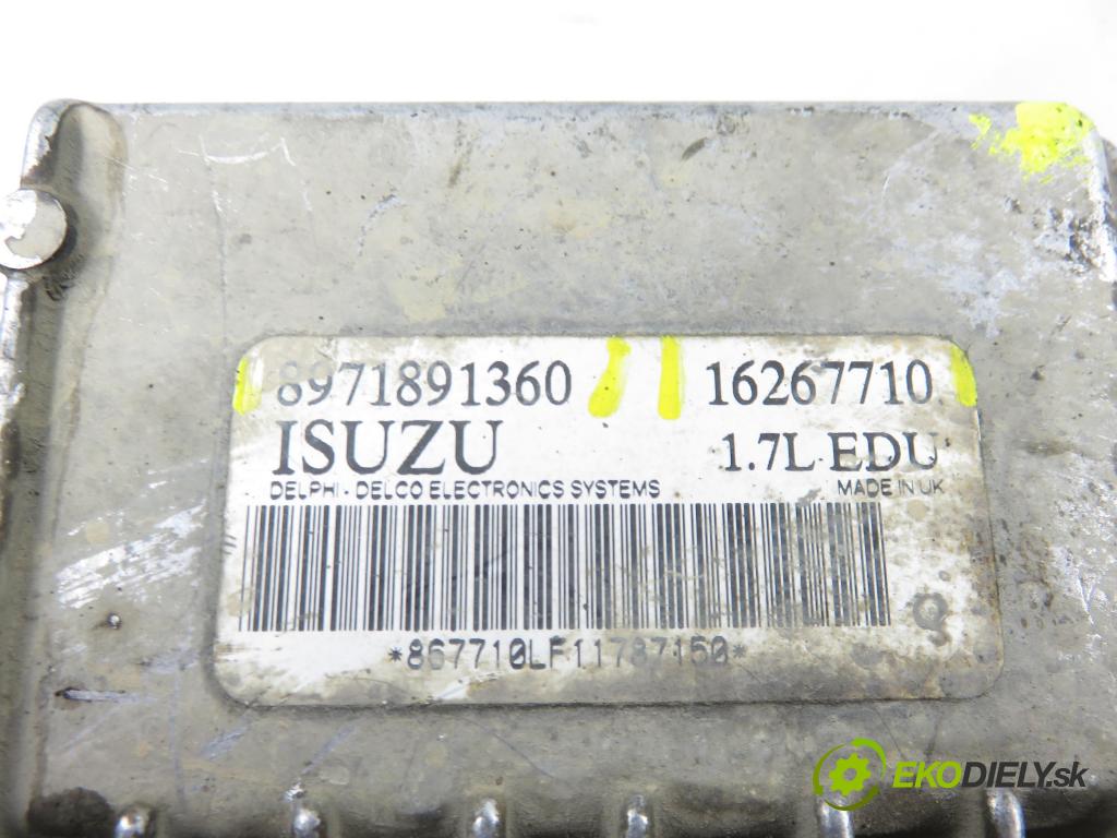 OPEL CORSA C (X01) HB 2001 55,00 1.7 DTI - Y 17 DT 1686,00 Riadiaca jednotka pumpy 8971891360 ; 16267710