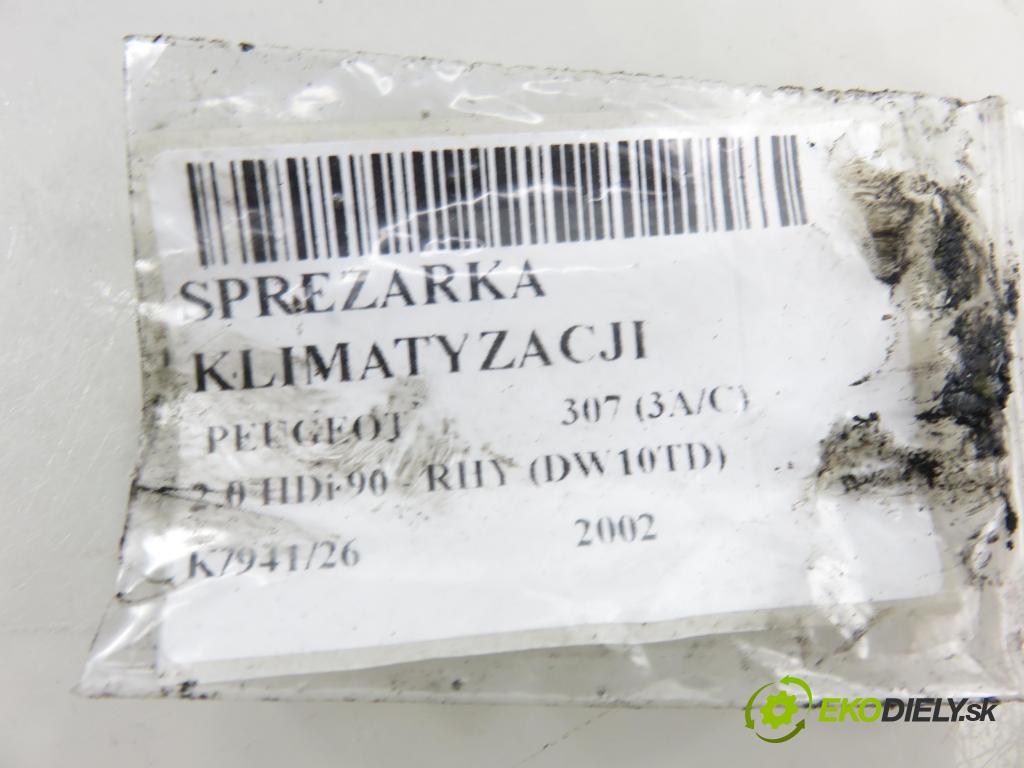 PEUGEOT 307 (3A/C) HB 2002 66,00 2.0 HDi 90 - RHY (DW10TD) 1997,00 KOMPRESOR: klimatizácie 0932810044 ; R134A (Kompresor klimatizácie)