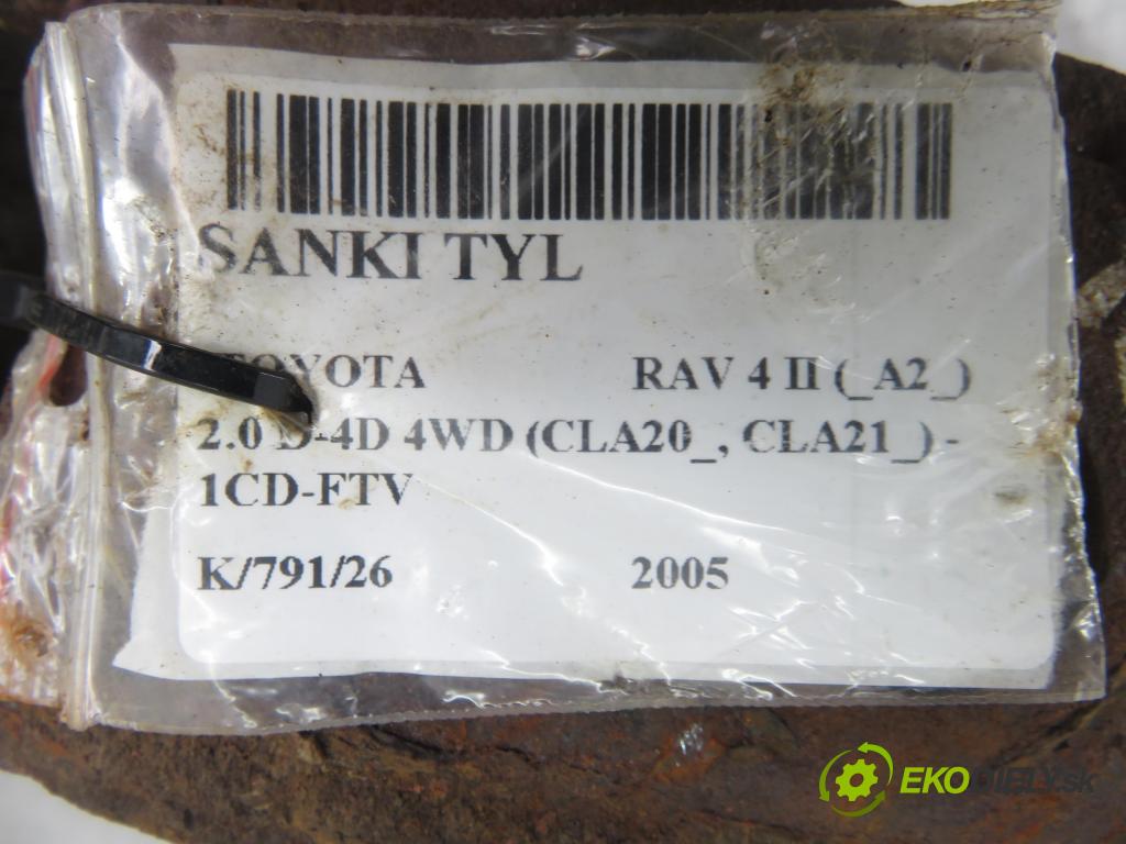TOYOTA RAV 4 II (_A2_) SUV 2005 85,00 2.0 D-4D 4WD (CLA20_, CLA21_) - 1CD-FTV 1995,00 zadné