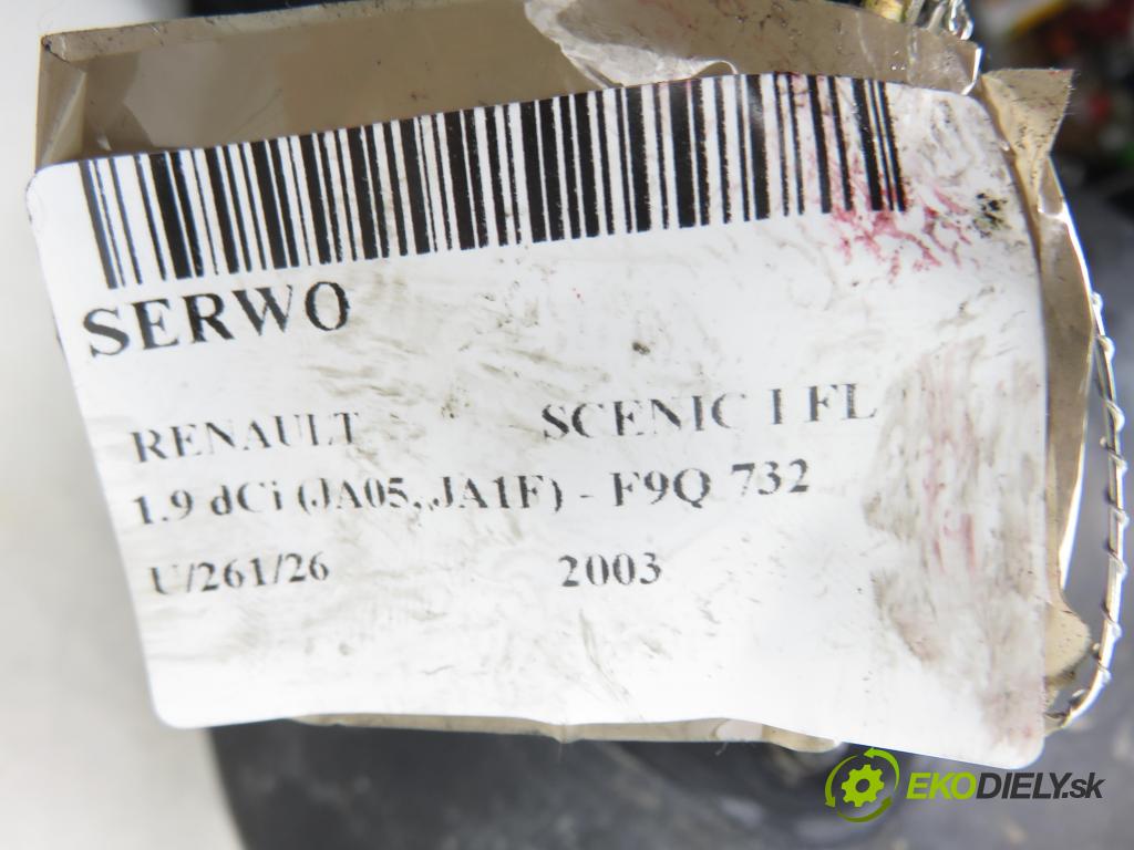 RENAULT SCENIC I (JA0/1_) MINIVAN 2003 75,00 1.9 dCi (JA05, JA1F) - F9Q 732 1870,00 Posilovač 8200097098 ; 03786420034 (Servočerpadlo)