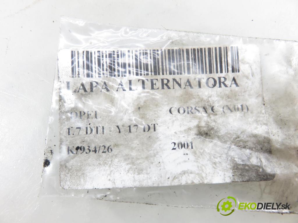 OPEL CORSA C (X01) HB 2001 55,00 1.7 DTI - Y 17 DT 1686,00 Uchytenie alternátora 897222554
