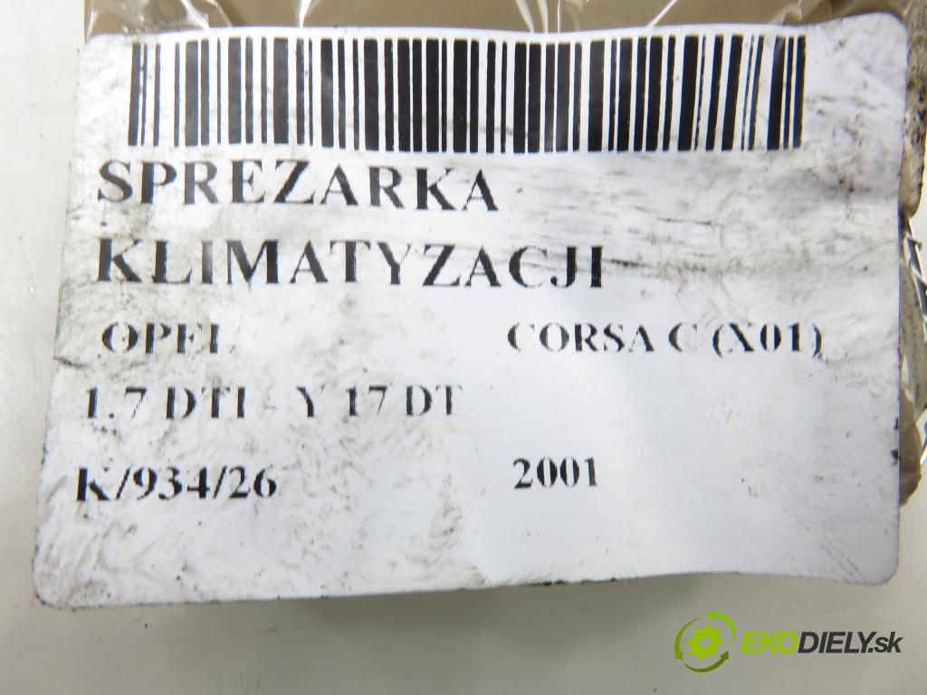 OPEL CORSA C (X01) HB 2001 55,00 1.7 DTI - Y 17 DT 1686,00 KOMPRESOR: klimatizácie 24421642 (Kompresor klimatizácie)