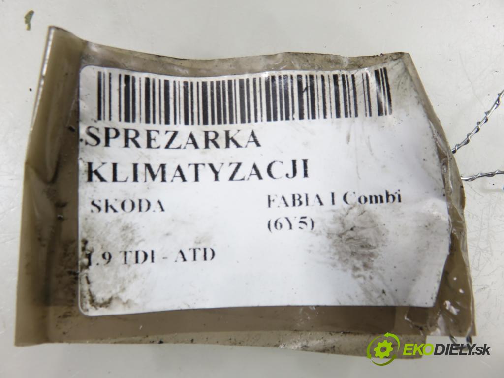 SKODA FABIA I Combi (6Y5) KOMBI 2003 74,00 1.9 TDI - ATD 1896,00 KOMPRESOR: klimatizácie 6Q0820803D (Kompresor klimatizácie)