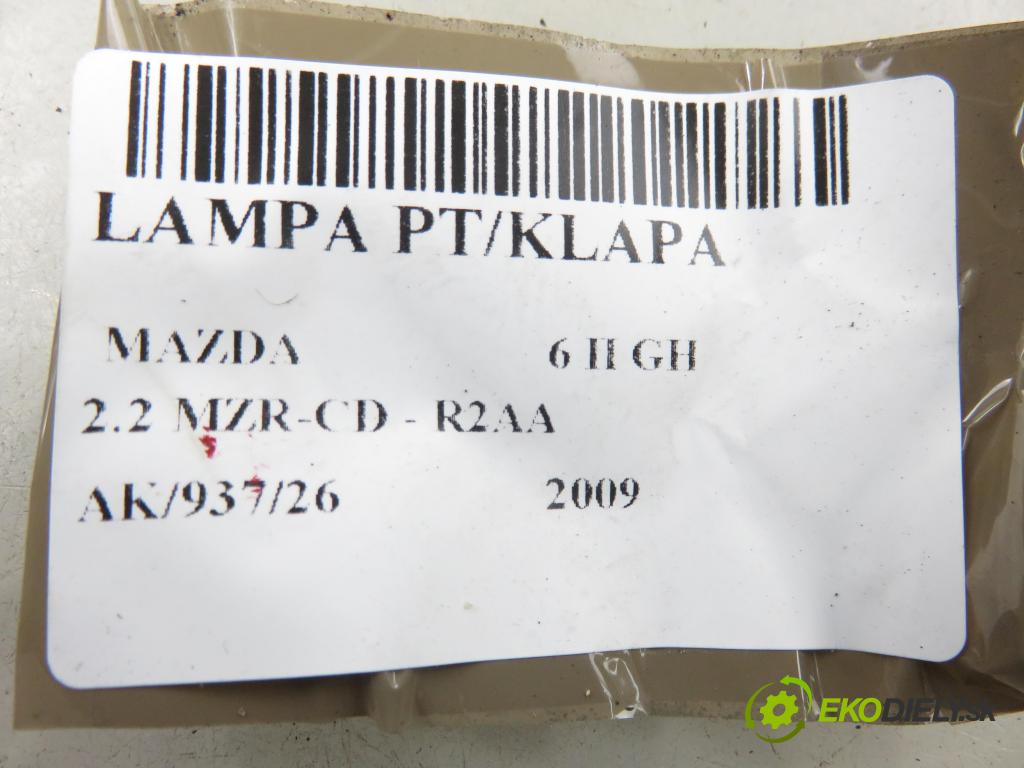MAZDA 6 Hatchback (GH) LIFTBACK 2009 136,00 2.2 MZR-CD 185 2184,00 Svetlo pravé zadné kufor GS1F513F0
