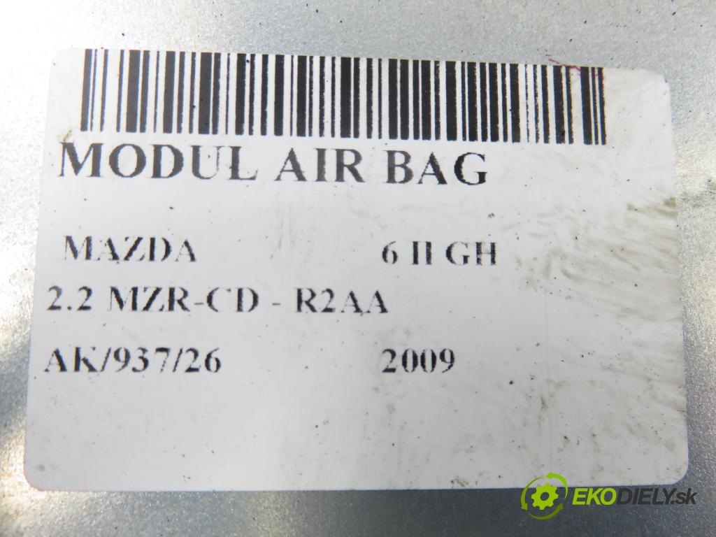 MAZDA 6 Hatchback (GH) LIFTBACK 2009 136,00 2.2 MZR-CD - R2AA 2184,00 MODUL air BAG 5WK43763 ; GS1D57K30
