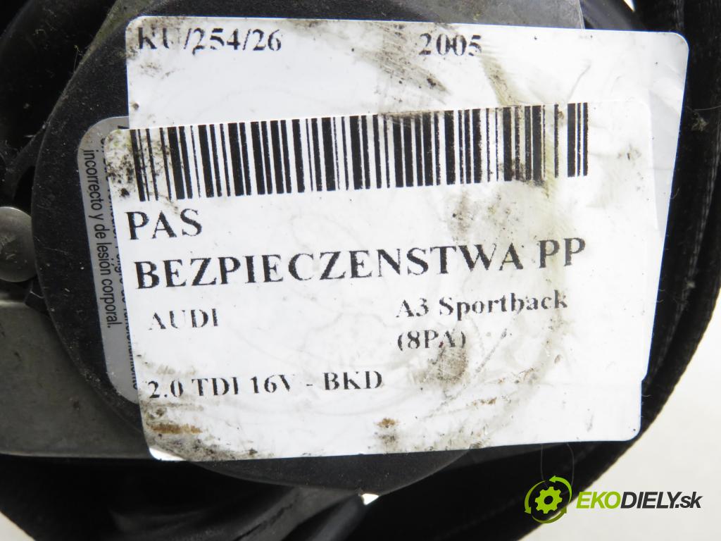AUDI A3 Sportback (8PA) HB 2005 103,00 2.0 TDI 16V - BKD 1968,00 držák BEZPEČNOST PP 8P4857706C