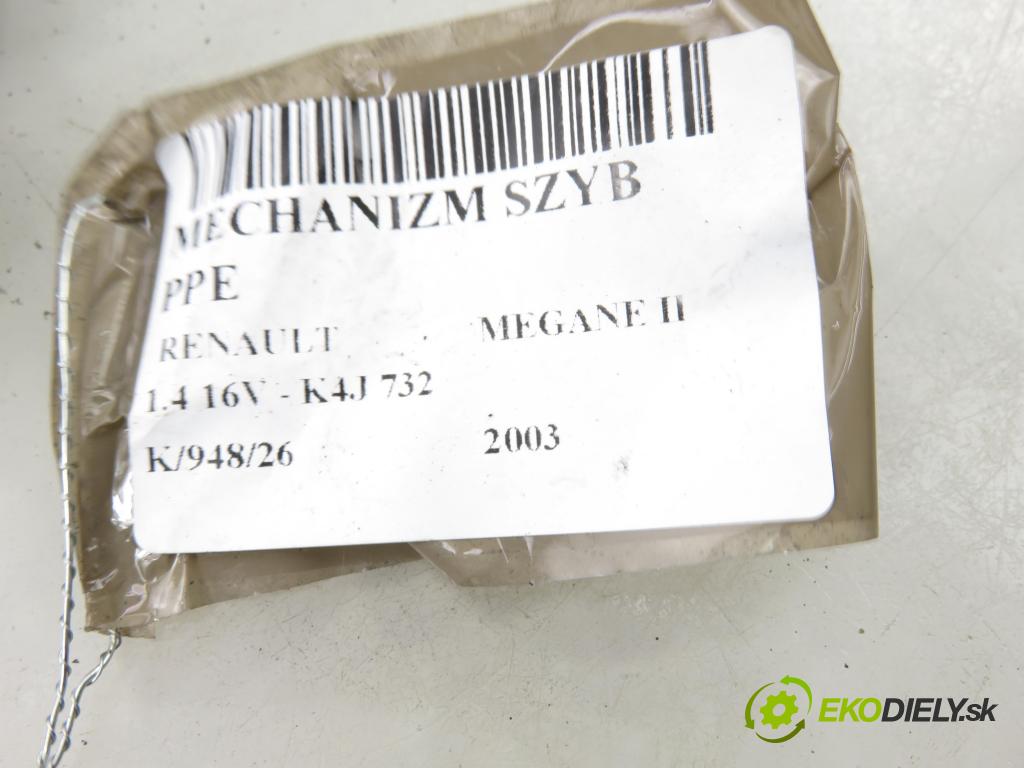 RENAULT MEGANE II (BM0/1_, CM0/1_) HB 2003 60,00 1.4 16V - K4J 732 1390,00 Mechanizmus okien 440726J4