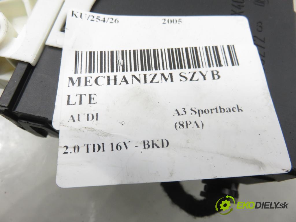 AUDI A3 Sportback (8PA) HB 2005 103,00 2.0 TDI 16V - BKD 1968,00 Motorček sťahovania okien LT 8P4959801B ; 013082263