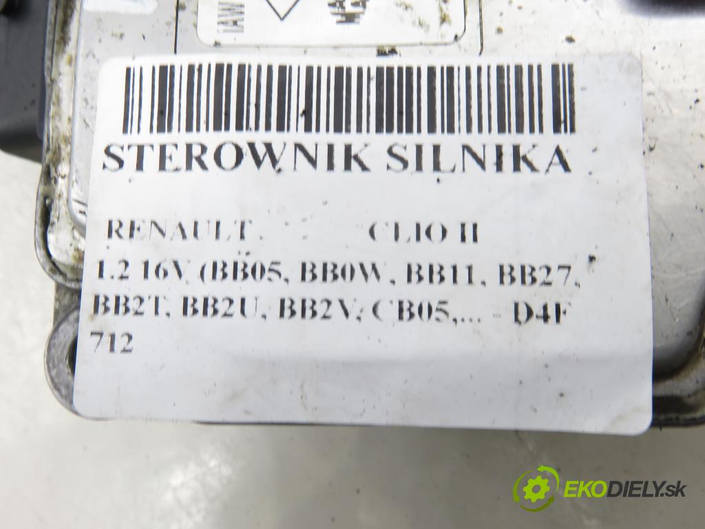 RENAULT CLIO II (BB_, CB_) HB 2001 55,00 1.2 16V (BB05, BB0W, BB11, BB27, BB2T, BB2U, BB2V, 1149,00 Riadiaca jednotka Motor 8200162381 ; 8200178937