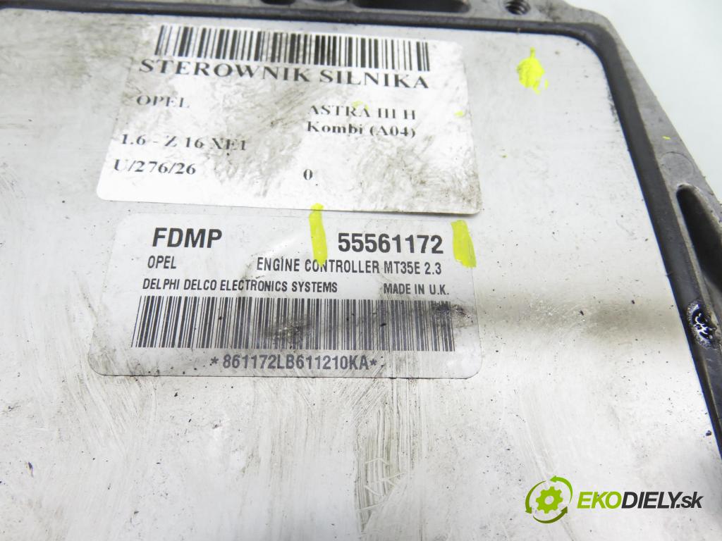 OPEL ASTRA H Kombi (A04) KOMBI 2006 77,00 1.6 - Z 16 XE1 1598,00 Riadiaca jednotka Motor 55561172