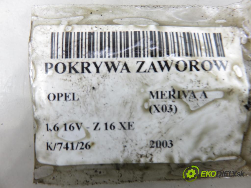 OPEL MERIVA A nadwozie wielkoprzestrzenne (MPV) (X03) HB 2003 74,00 1.6 16V - Z 16 XE 1598,00 kryt Ventilů 24417248