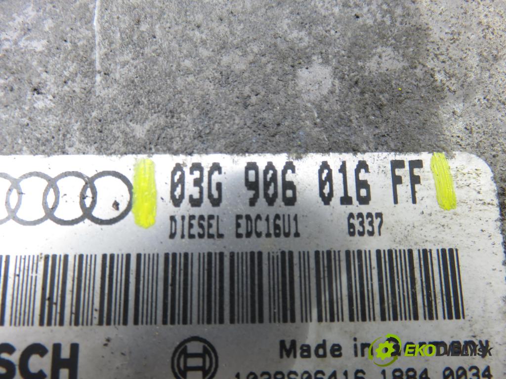 AUDI A3 Sportback (8PA) HB 2005 103,00 2.0 TDI 16V - BKD 1968,00 řídící jednotka motora 03G906016FF ; 0281011905