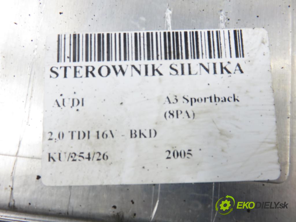AUDI A3 Sportback (8PA) HB 2005 103,00 2.0 TDI 16V - BKD 1968,00 řídící jednotka motora 03G906016FF ; 0281011905